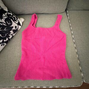 hot pink knit top